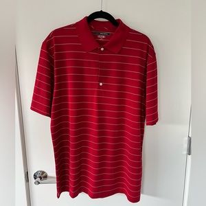 [Greg Norman] NWOT Play Dry Red/White Polo Shirt - Size L